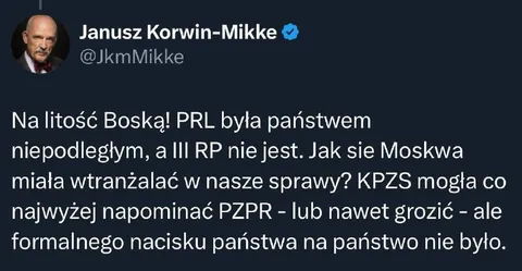 Korwin-Mikke o PRL i Moskwie