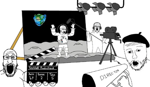 Astronaut Movie Set Chaos