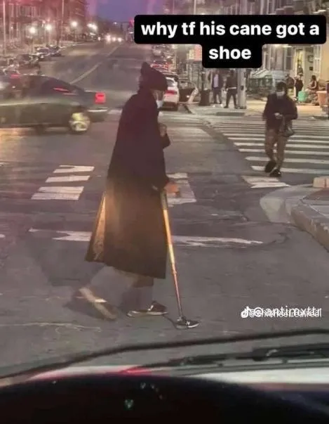 Why His Cane Got a Shoe