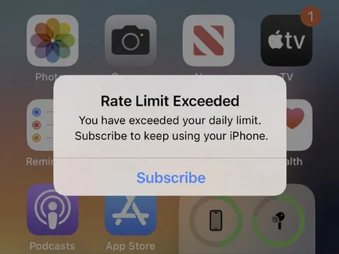 iPhone Rate Limit Exceeded