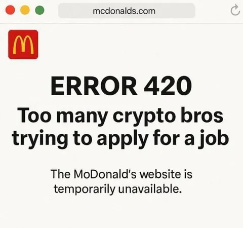 McDonald's Crypto Bros Error
