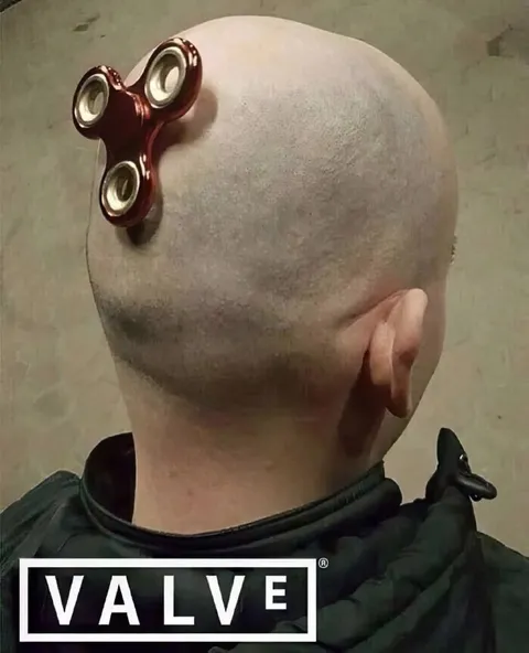 Valve Head Fidget Spinner