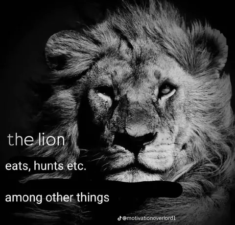 The Lion Eats Among Other Things