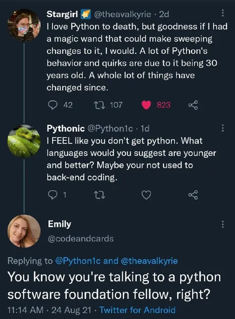 You’re Talking to a Python Fellow