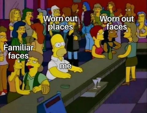 Homer Alone at the Bar