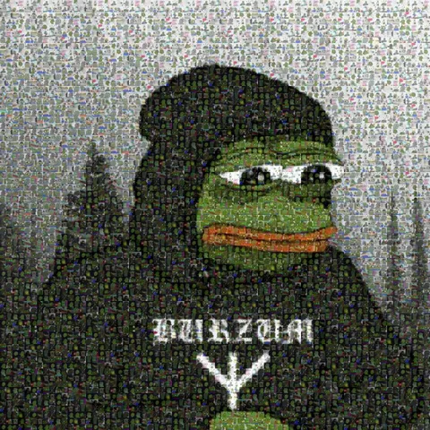 Мозаичный Пепе в капюшоне