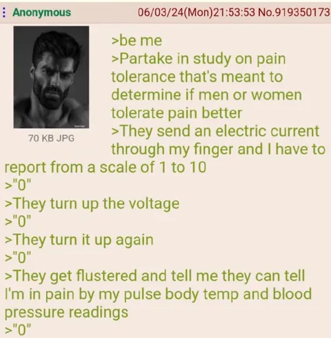 Man Reports Zero Pain
