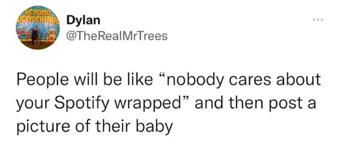 Spotify Wrapped Baby Hypocrisy
