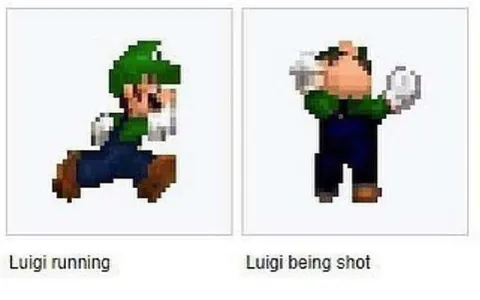 Luigi Running Into Gunfire