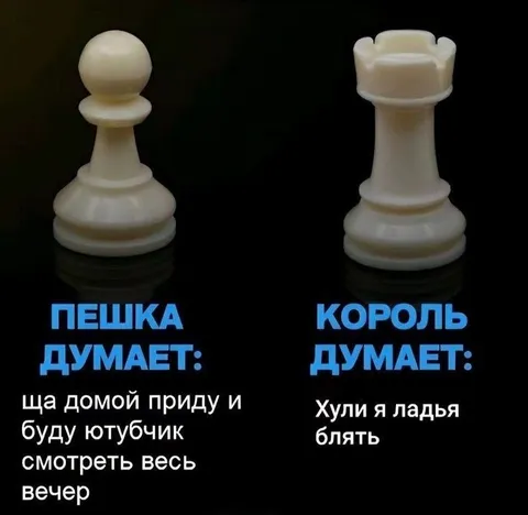 Пешка и король на шахматной доске