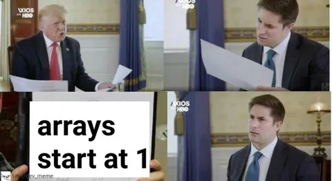 Arrays Start at 1
