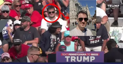 Man Spotted at Trump Rally
