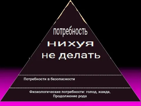 Пирамида потребности нихуя не делать