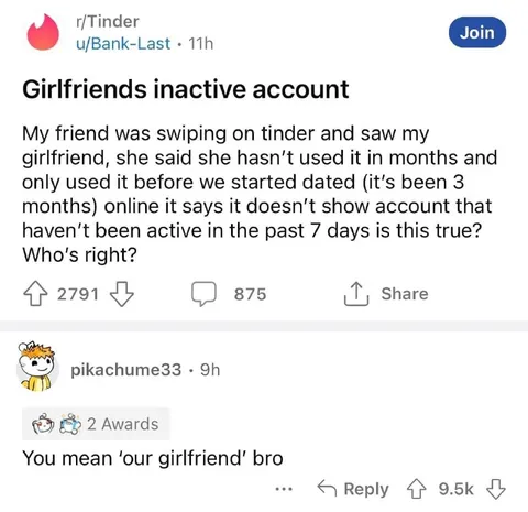Our Girlfriend Tinder Account