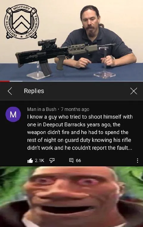 Rifle fails during guard duty
