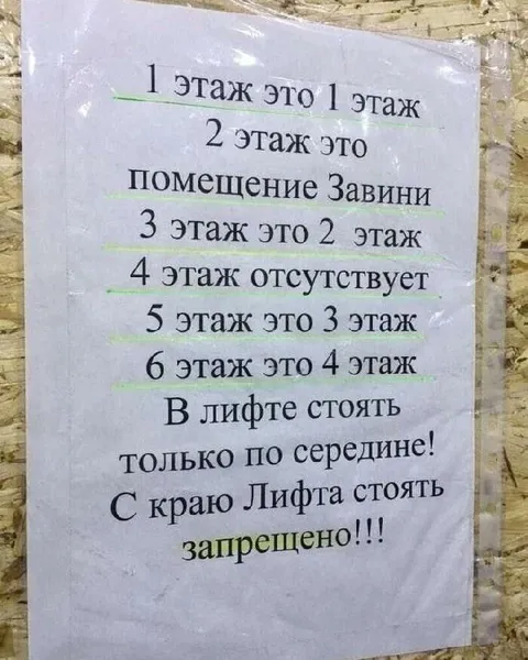 Лифт с пропавшим этажом
