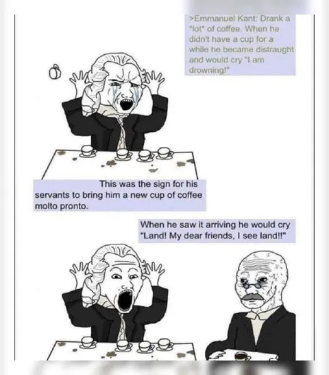Kant's Coffee Drowning Joke