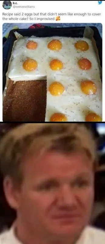 Two Eggs Cake Improvisation