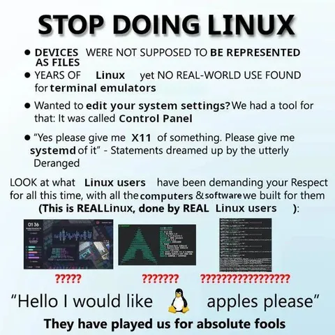Stop Doing Linux