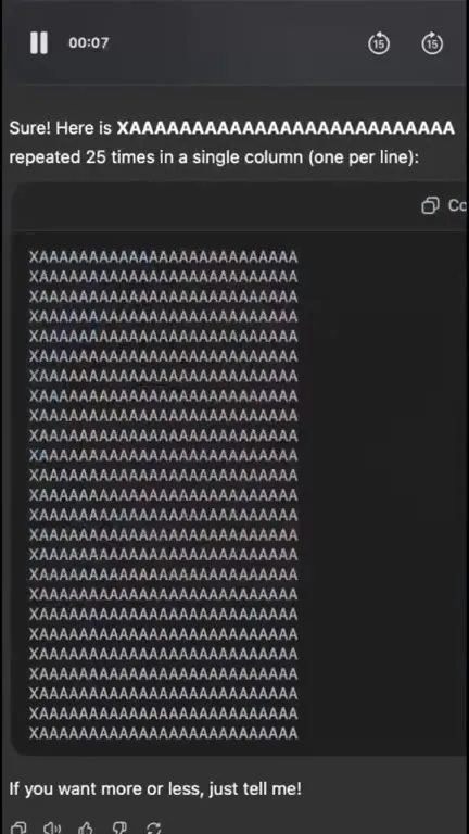 AI Repeats X 25 Times