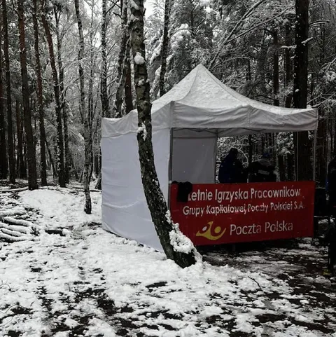 Letnie igrzyska w zimowym lesie