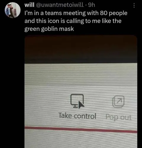 Teams Meeting Green Goblin Icon