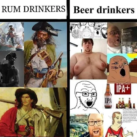 Rum Drinkers vs Beer Drinkers