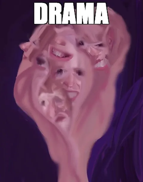 Distorted Drama Face