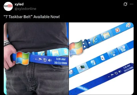 Windows 7 Taskbar Belt