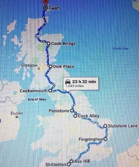 The Rudest Road Trip Route