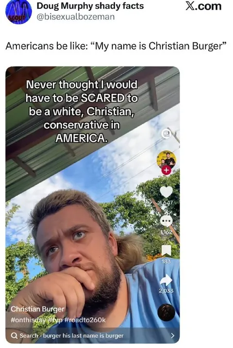 Christian Burger Feels Unsafe