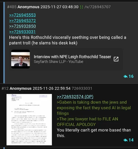 Rothschild Seething Over Patent Troll Accusation