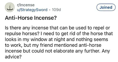 Anti-Horse Incense