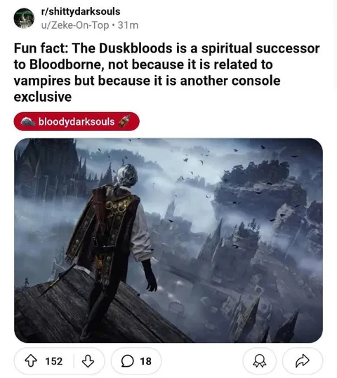 Duskbloods Spiritual Successor Joke