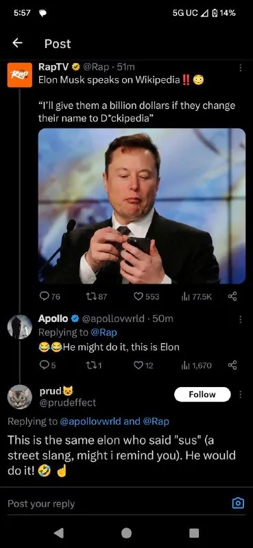 Elon Musk and D’ckipedia