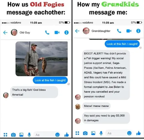 Old Fogies Versus Grandkids