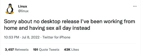 Linux Desktop Release Excuse