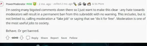Moderators Demand Respect