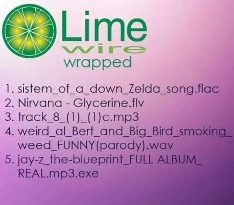 LimeWire Wrapped Playlist