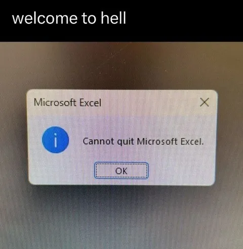 Excel Cannot Be Quit