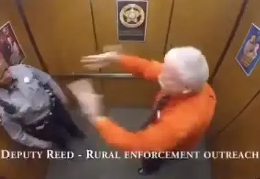 Deputies Dancing in an Elevator
