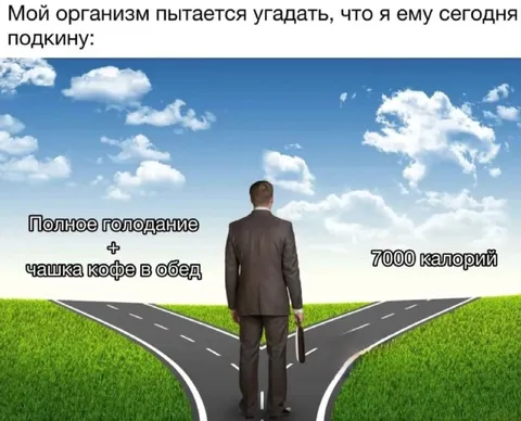 Организм выбирает калории
