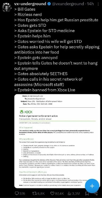 Epstein Banned from Xbox Live