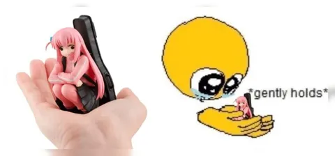 Gently Holds Tiny Anime Girl