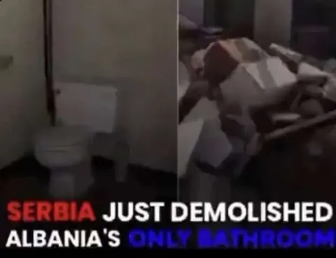 Serbia Demolished Albania’s Bathroom
