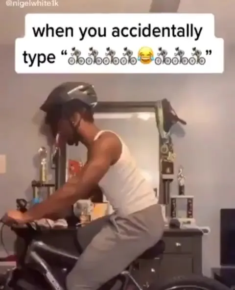 Accidentally Typed Bike Emojis