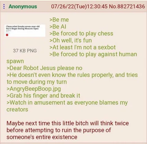 Chess Robot Breaks a Finger