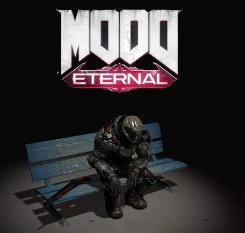 Doom Slayer Sitting Alone