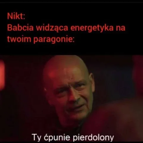Babcia widzi energetyka na paragonie