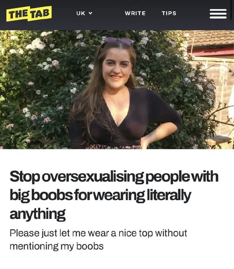 Stop Oversexualising Big Boobs